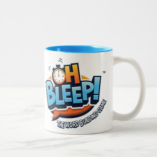 Oh電子音! ロゴのマグのツートーン青 ツートーンマグカップ (右)