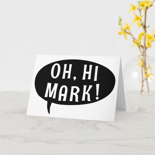 Oh高い点おもしろいでユーモアのあるな句のスピーチの泡 カード (黄色い花)