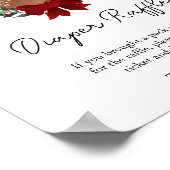 Oh鹿冬の緑の赤ちゃんシャワーおむつラッフル ポスター (角)