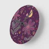 Oh黄色い小鳥 ラウンド壁時計 (傾斜)