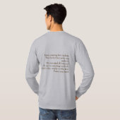 "Oh、ちょっと"人の長袖のワイシャツ Tシャツ (裏面フル)