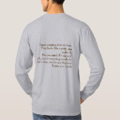 "Oh、ちょっと"人の長袖のワイシャツ Tシャツ (裏面)