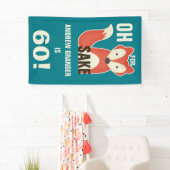 Oh、キツネの為のためにパーソナライズ年齢の誕生日 横断幕 (インサイチュ)