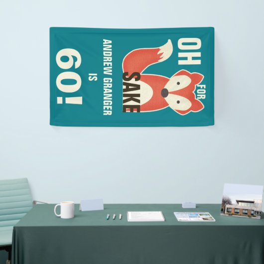 Oh、キツネの為のためにパーソナライズ年齢の誕生日 横断幕 (トレードショー)