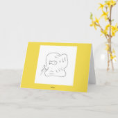 oh (挨拶状) カード (黄色い花)