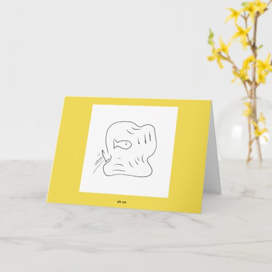 oh (挨拶状) カード (黄色い花)