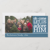 Oh 来 Le Us Adore Him - Christian Photo シーズンカード (正面)