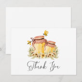 Oh Babee 水彩ミツバチ フラット サンクス カード (正面/裏面)