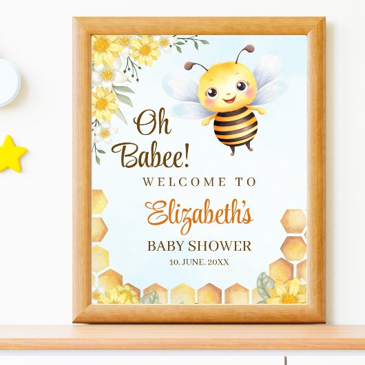 Oh Babee, Baby shower with Wild bee ポスター