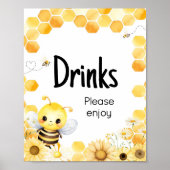 Oh Babee Bee Baby Shower Drink ポスター (正面)