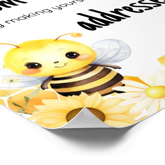 Oh Babee Bee Baby Shower Envelope Station ポスター (角)