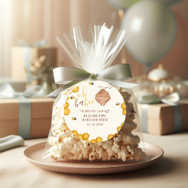 Oh Babee, Bee Watercolor Baby shower ラウンドシール