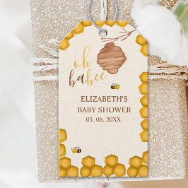 Oh Babee Honeycomb Bee - Baby Shower Gifts ギフトタグ