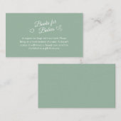 Oh Babies Sage Green Twin Shower Books for Babies エンクロージャーカード (正面/裏面)