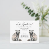 Oh Babies Twins On The Way Cute Raccoons 招待状 (スタンド正面)