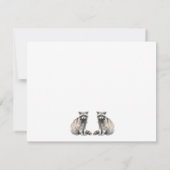 Oh Babies Twins On The Way Cute Raccoons 招待状 (裏面)