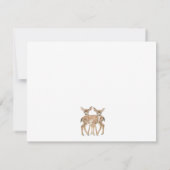Oh Babies Twins On The Way Cute Twin Deer Fawns 招待状 (裏面)
