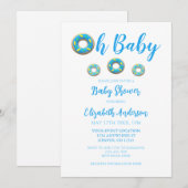 Oh Baby ドーナツ ベイビー シャワー 招待状 (正面/裏面)