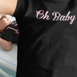 Oh Baby パーソナライズ ピンク ガーリー ガール ベビーTシャツ