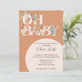 OH BABY ボーホー フラワーベイビーシャワー 招待状 (スタンド正面)