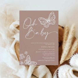 Oh Baby ミニマルベイビーシャワー招待状 招待状