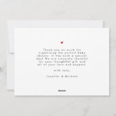 Oh Baby 6 Photo Collage Thank You Baby Shower シーズンカード (裏面)