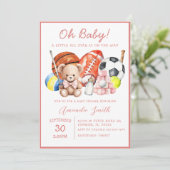 Oh Baby ALL STAR SPORT Baby Shower Invitation 招待状 (スタンド正面)