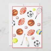 Oh Baby ALL STAR SPORT Baby Shower Invitation 招待状 (裏面)