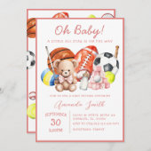 Oh Baby ALL STAR SPORT Baby Shower Invitation 招待状 (正面/裏面)