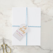OH BABY BABY SHOWER ORANGE PURPLE SIMPLE MINIMAL ギフトタグ (より糸付き)