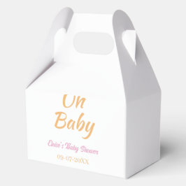 OH BABY BABY SHOWER ORANGE PURPLE SIMPLE MINIMAL フェイバーボックス