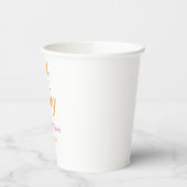 OH BABY BABY SHOWER ORANGE PURPLE SIMPLE MINIMAL 紙コップ (左)