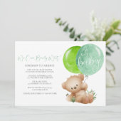 Oh Baby Bear & The Bee ベビーシャワー招待状 招待状 (スタンド正面)