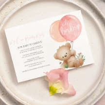 Oh Baby Bear & The Bee ベビーシャワー招待状
