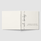Oh Baby Beige Baby Shower Guest Book ゲストブック (全面)