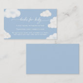 Oh Baby Blue Cloud Baby Shower Books forベビー 名刺 (正面/裏面)