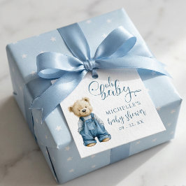 Oh Baby Blue Jean Baby デニムベビーシャワー フェイバータグ