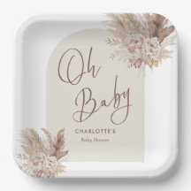 Oh Baby Boho Pampas Grass Neutral Baby Shower