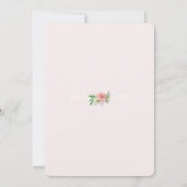 Oh Baby BOHO Shower Girl Pink Rose Floral Script  招待状 (裏面)