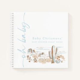Oh Baby Boy Baby Shower Guestbook ノートブック