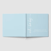 Oh Baby Boy Blue Baby Shower Guest Book ゲストブック (全面)