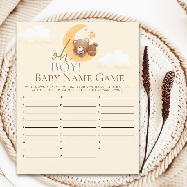 Oh Baby boy  Teddy Bear Baby shower boy (クリエイターアップロード済み)