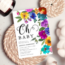 Oh Baby Bright & Bold Florals ベビーシャワー