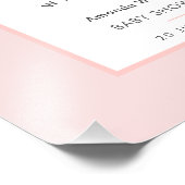 Oh Baby Chic Pink Script Baby Shower Party Sign フォトプリント (角)