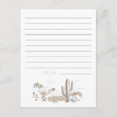 Oh Baby Cowboy Baby Shower Advice  ノートカード (正面)