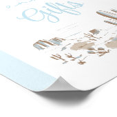 Oh Baby Cowboy Baby Shower Cards & Gifts Sign ポスター (角)