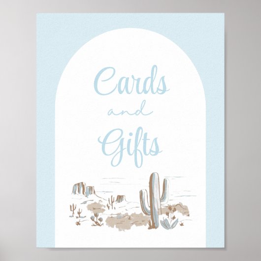 Oh Baby Cowboy Baby Shower Cards & Gifts Sign ポスター (正面)