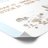 Oh Baby Cowboy Baby Shower Photo Guestbook Sign ポスター (角)