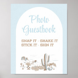 Oh Baby Cowboy Baby Shower Photo Guestbook Sign ポスター
