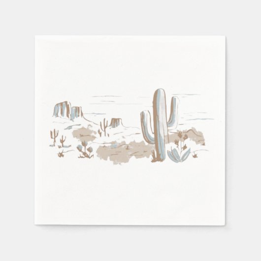 Oh Baby Cowboy Shower  スタンダードカクテルナプキン (正面)